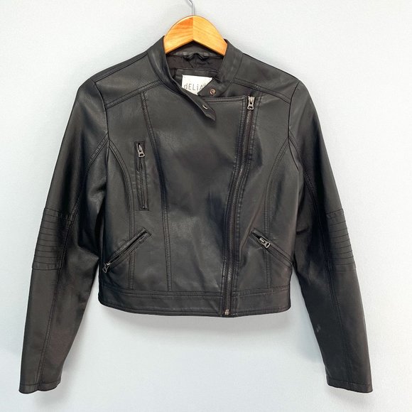 dELiA*s Poly / Pleather Moto / Biker Style Jacket Size Medium - Picture 1 of 9